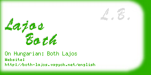 lajos both business card